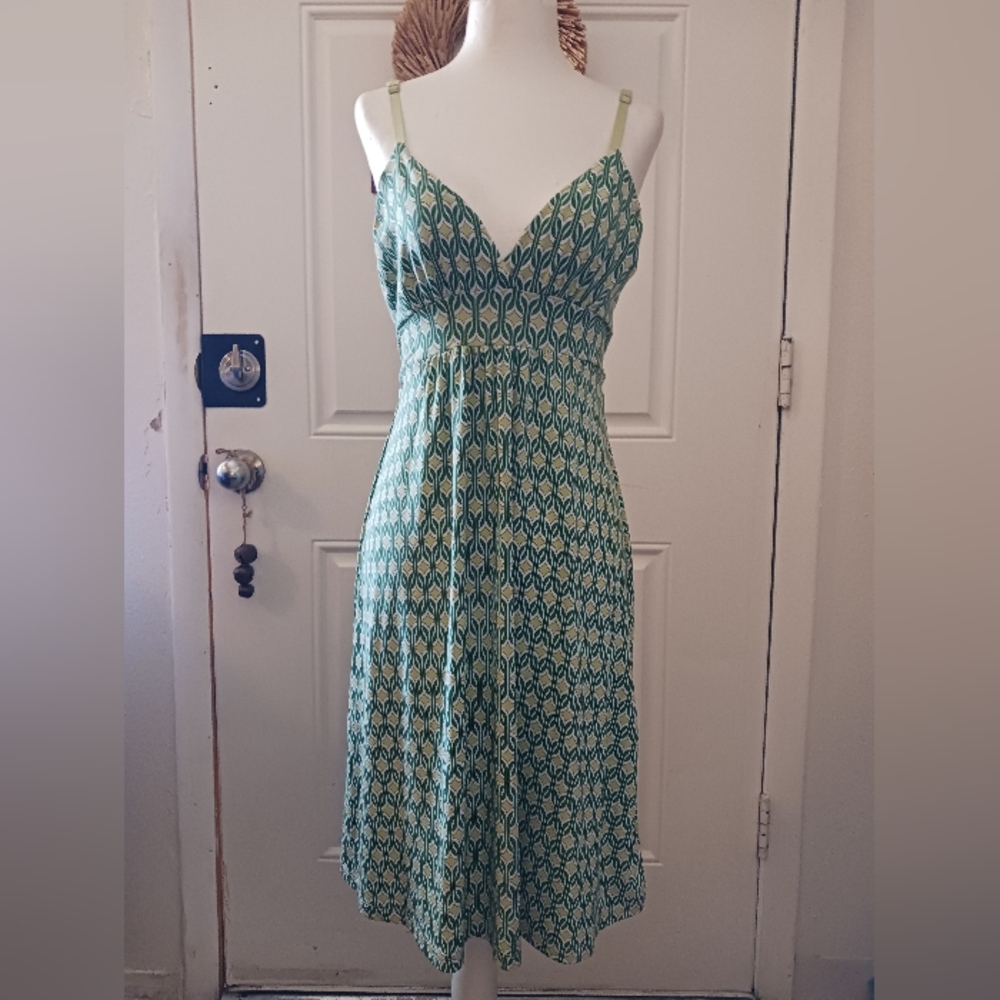 Green Patterned Women's Dress